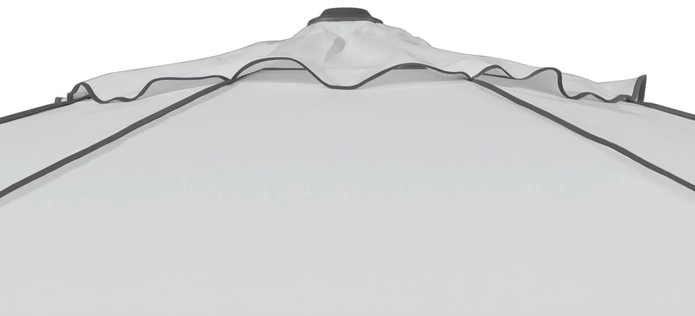 Marktschirm rund, grau/silbergrau, 350x212 cm - Bild 4