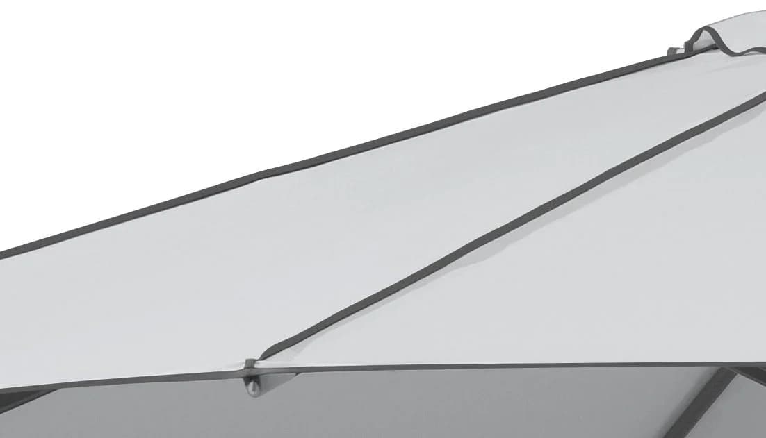 Marktschirm rund, grau/silbergrau, 350x212 cm - Bild 5