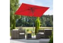 Standschirm in Rot, Polyester und Stahl, Rechteckig Bild 2