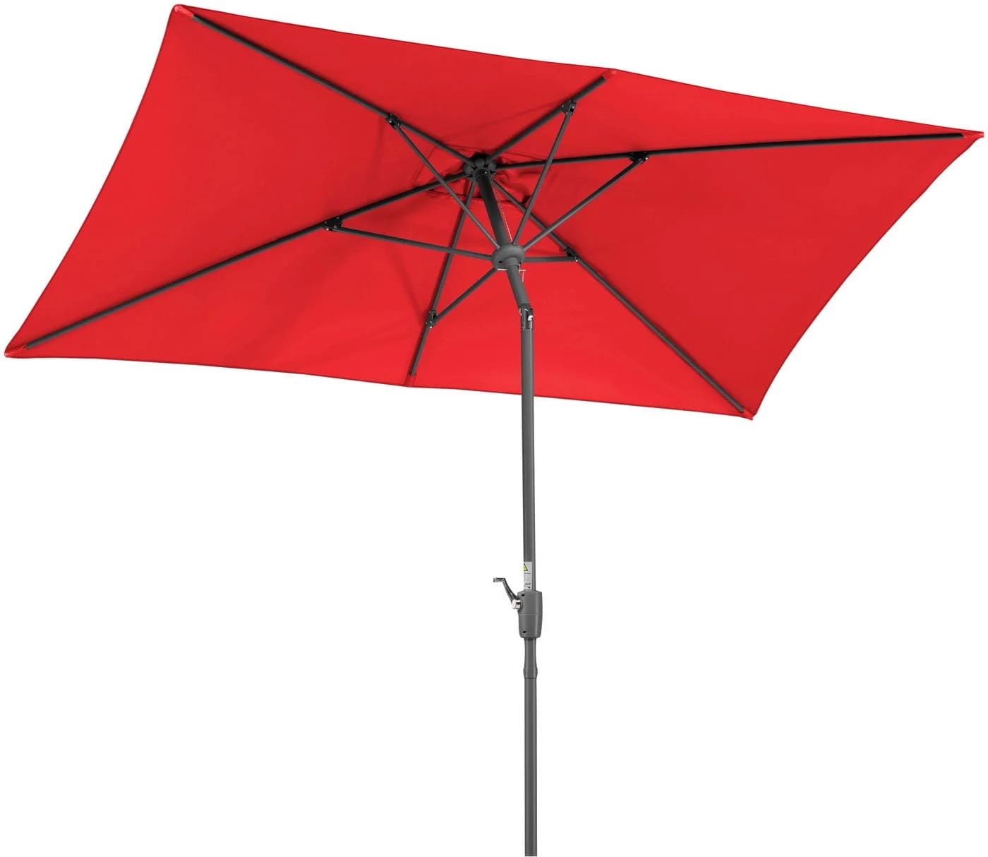 Standschirm in Rot, Polyester und Stahl, Rechteckig - Bild 3
