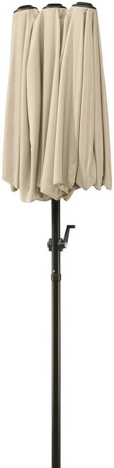 Balkonschirm aus Polyester und Stahl, beige, rechteckig - Bild 4