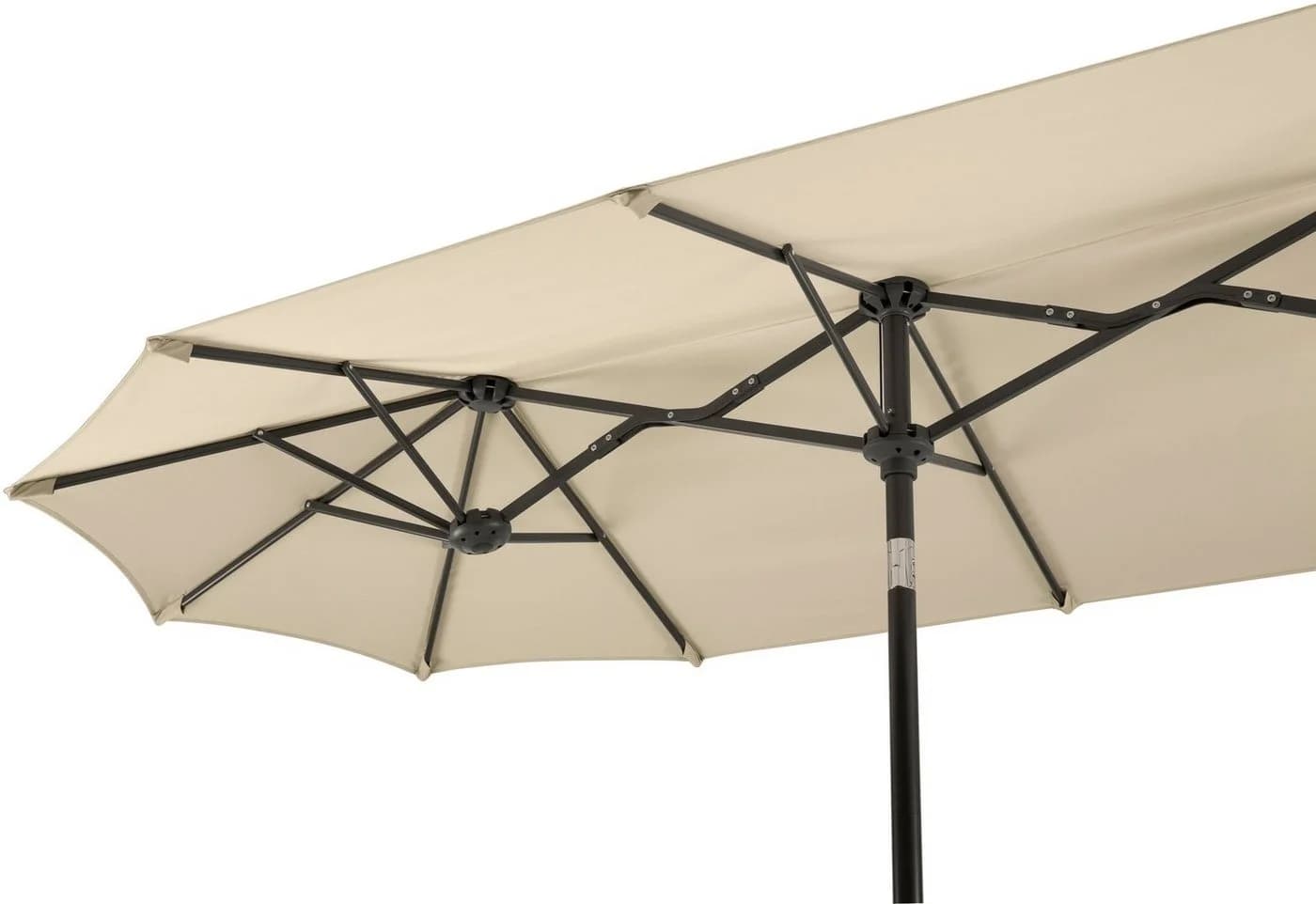 Balkonschirm aus Polyester und Stahl, beige, rechteckig - Bild 5