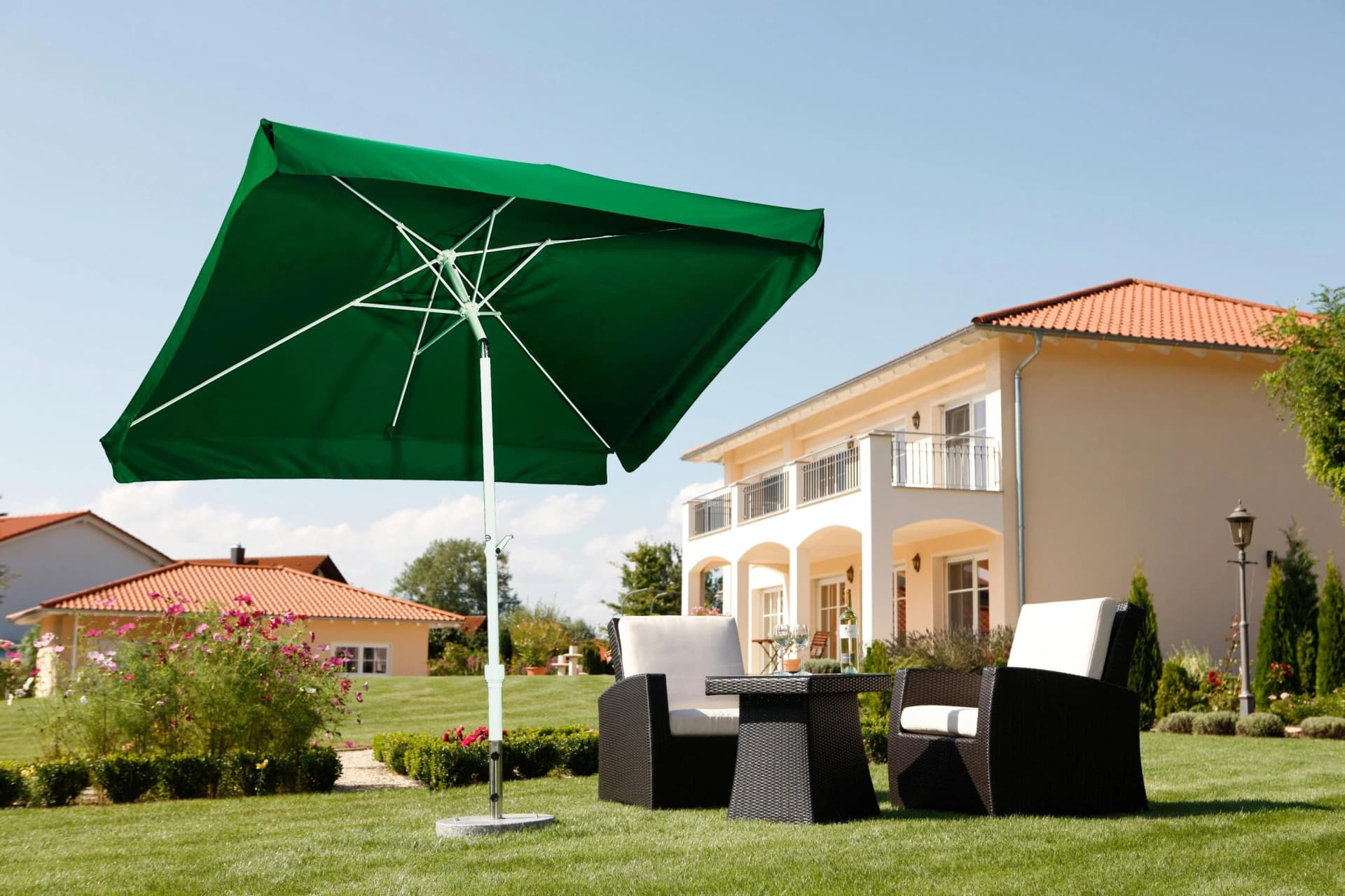 Rechteckschirm SCHNEIDER SCHIRME "Oslo", grün, 100% Polyester
