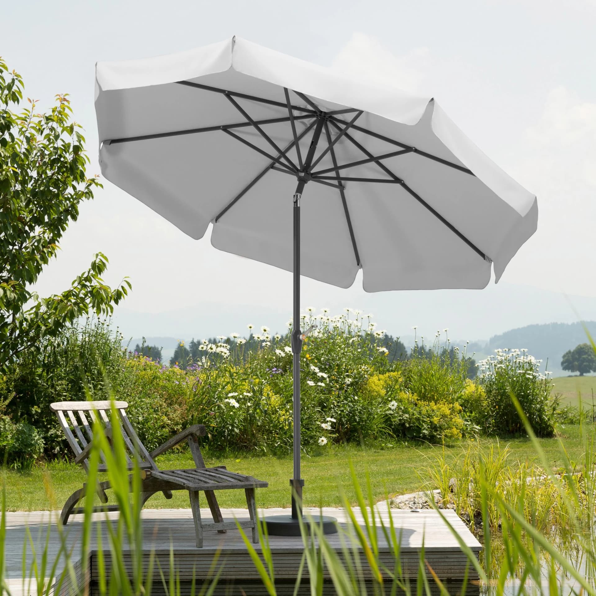 Sonnenschirm Schneider Schirme Orlando Grau 100% Polyester