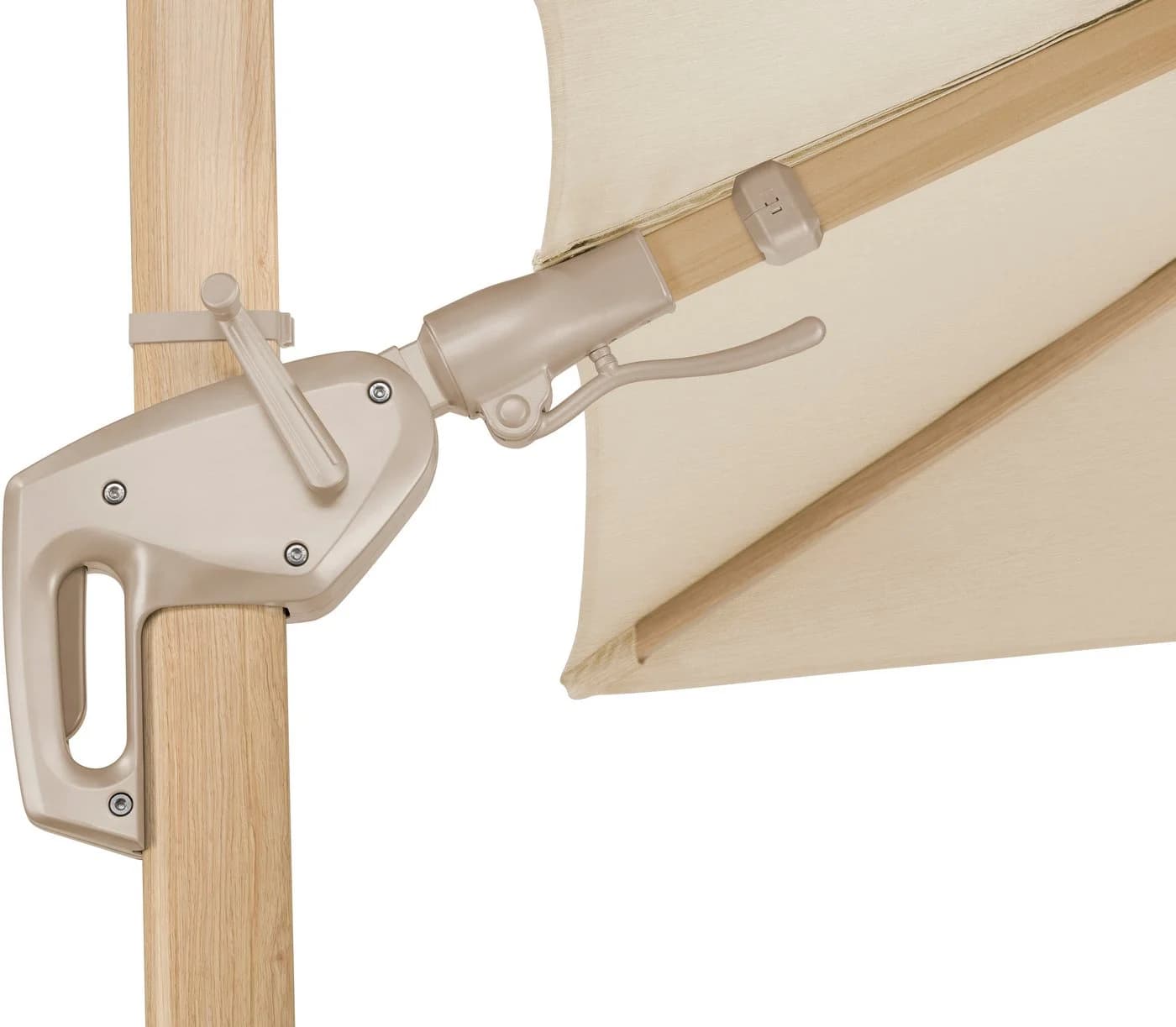 Moderner Ampelschirm aus Polyester, Aluminium und Stahl - Bild 3