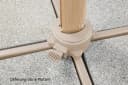 Moderner Ampelschirm aus Polyester, Aluminium und Stahl Bild 5