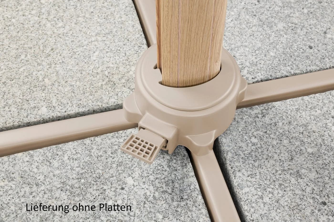 Moderner Ampelschirm aus Polyester, Aluminium und Stahl - Bild 5