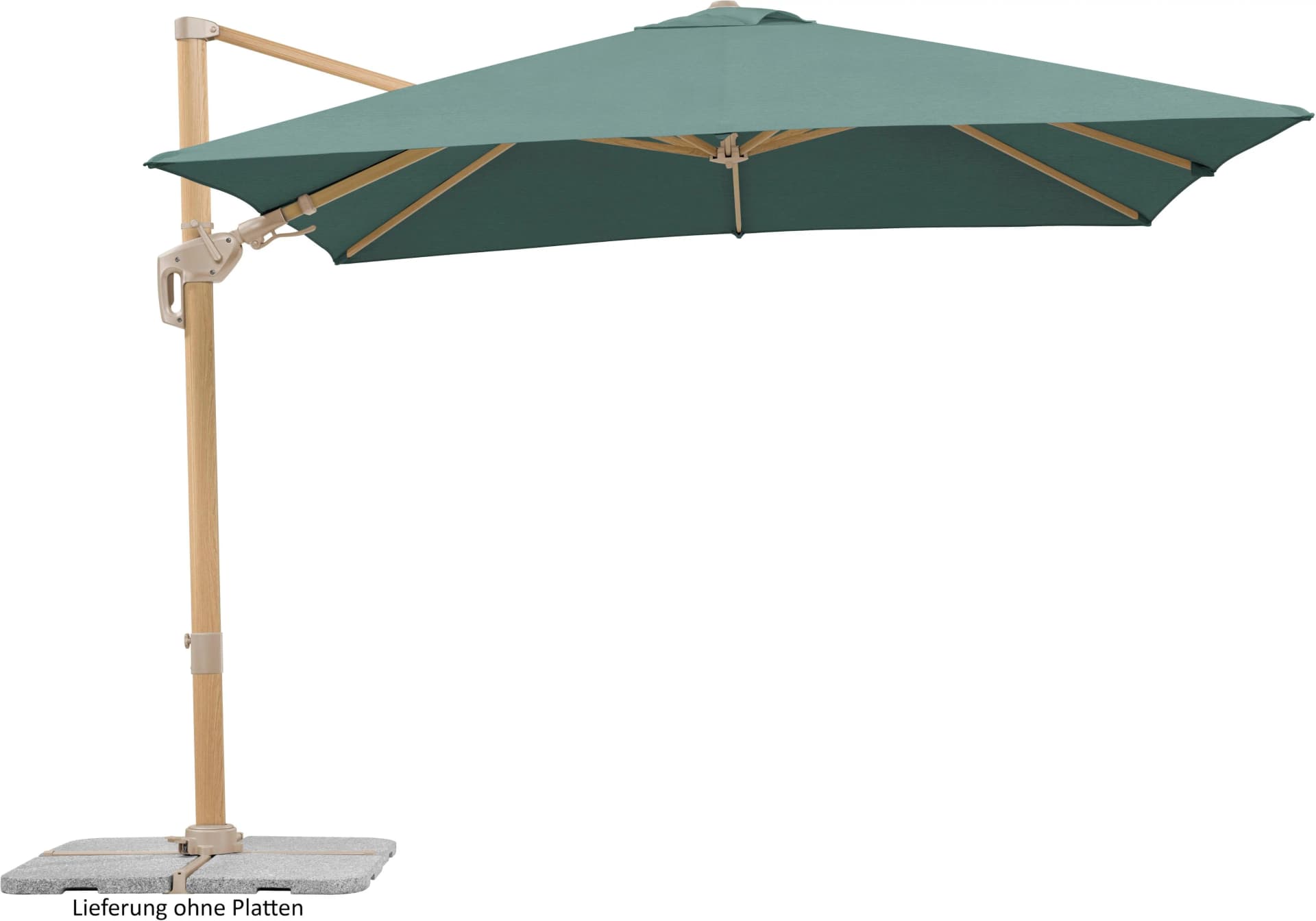 Schneider Schirme Rhodos Twist Loft Ampelschirm Grün 300x300 cm