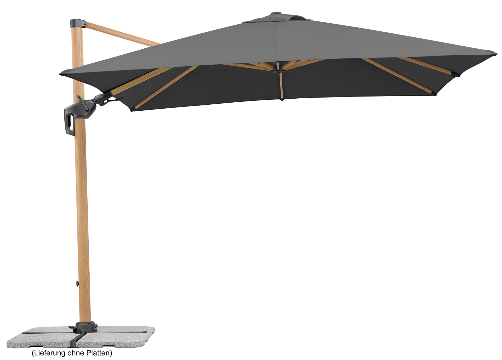 Ampelschirm Schneider Schirme Rhodos Twist Woody 300 cm Anthrazit Polyester