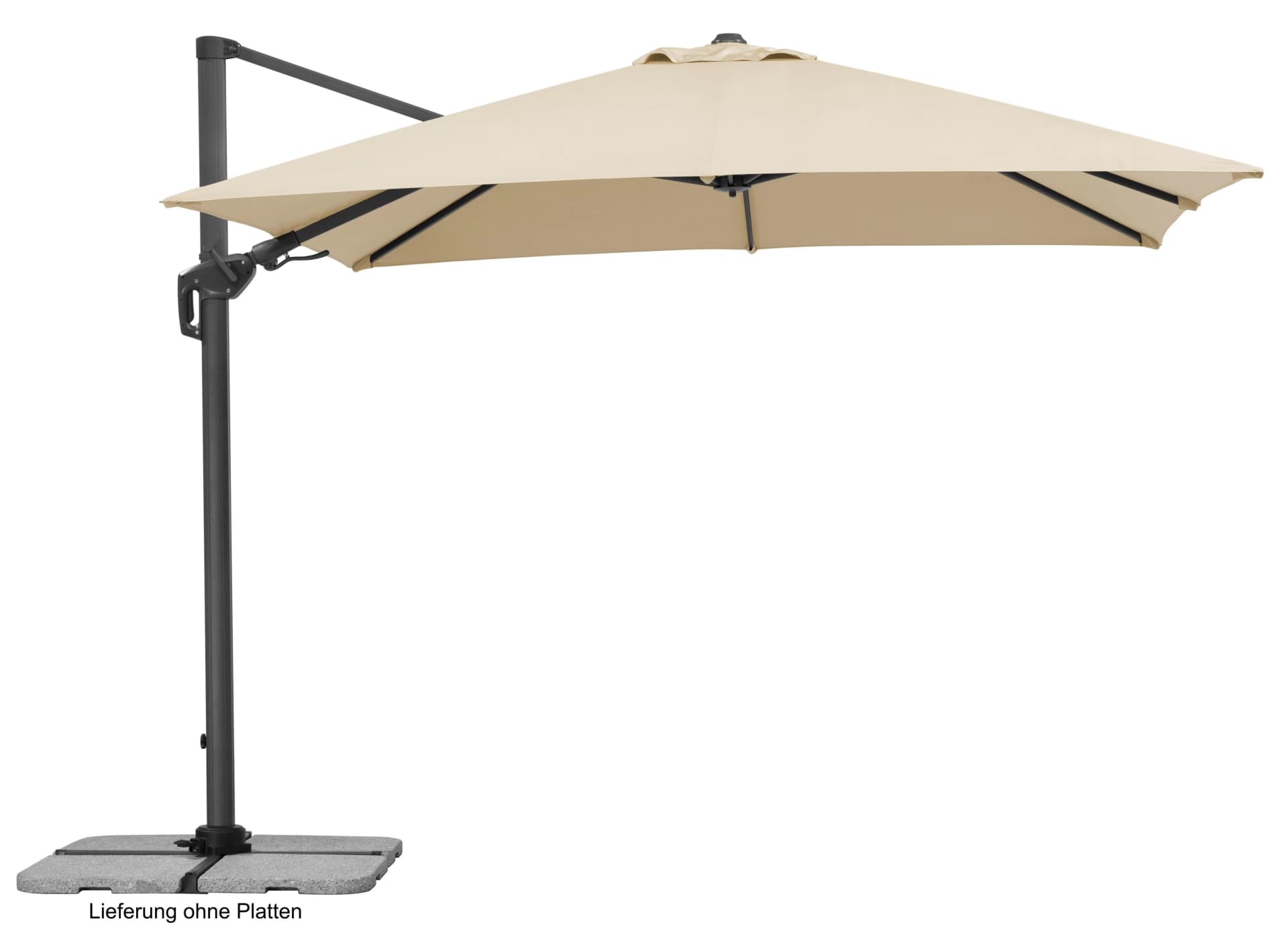 Ampelschirm SCHNEIDER SCHIRME Rhodos Twist Beige Polyester