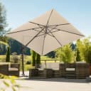 Ampelschirm SCHNEIDER SCHIRME Rhodos Twist Beige Polyester Bild 2
