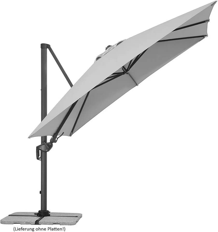 Ampelschirm SCHNEIDER SCHIRME Rhodos Twist Grau Polyester 300 cm - Bild 2