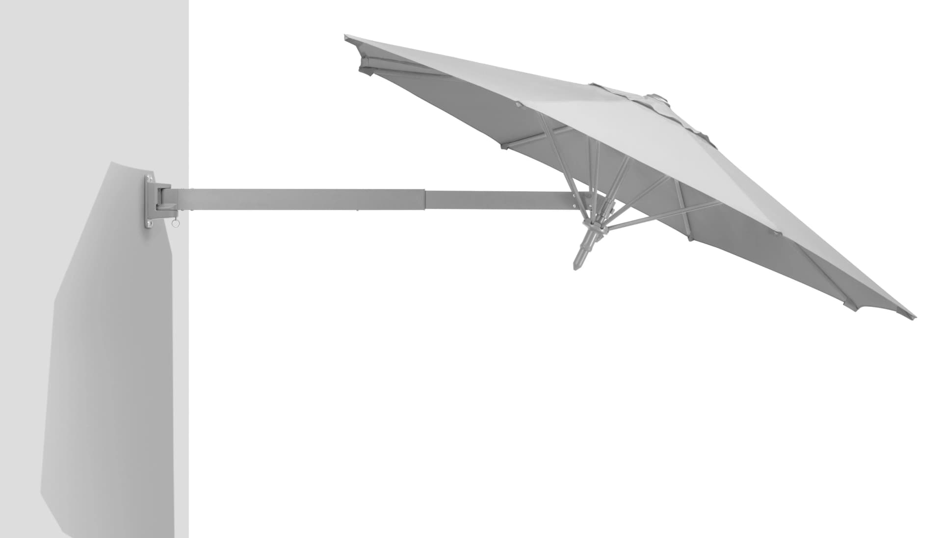 Schneider Schirme Wandschirm Muro Grau 250 cm Aluminium