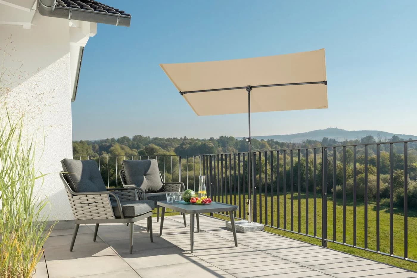 Schneider Schirme Balkonschirm Avellino Beige Anthrazit