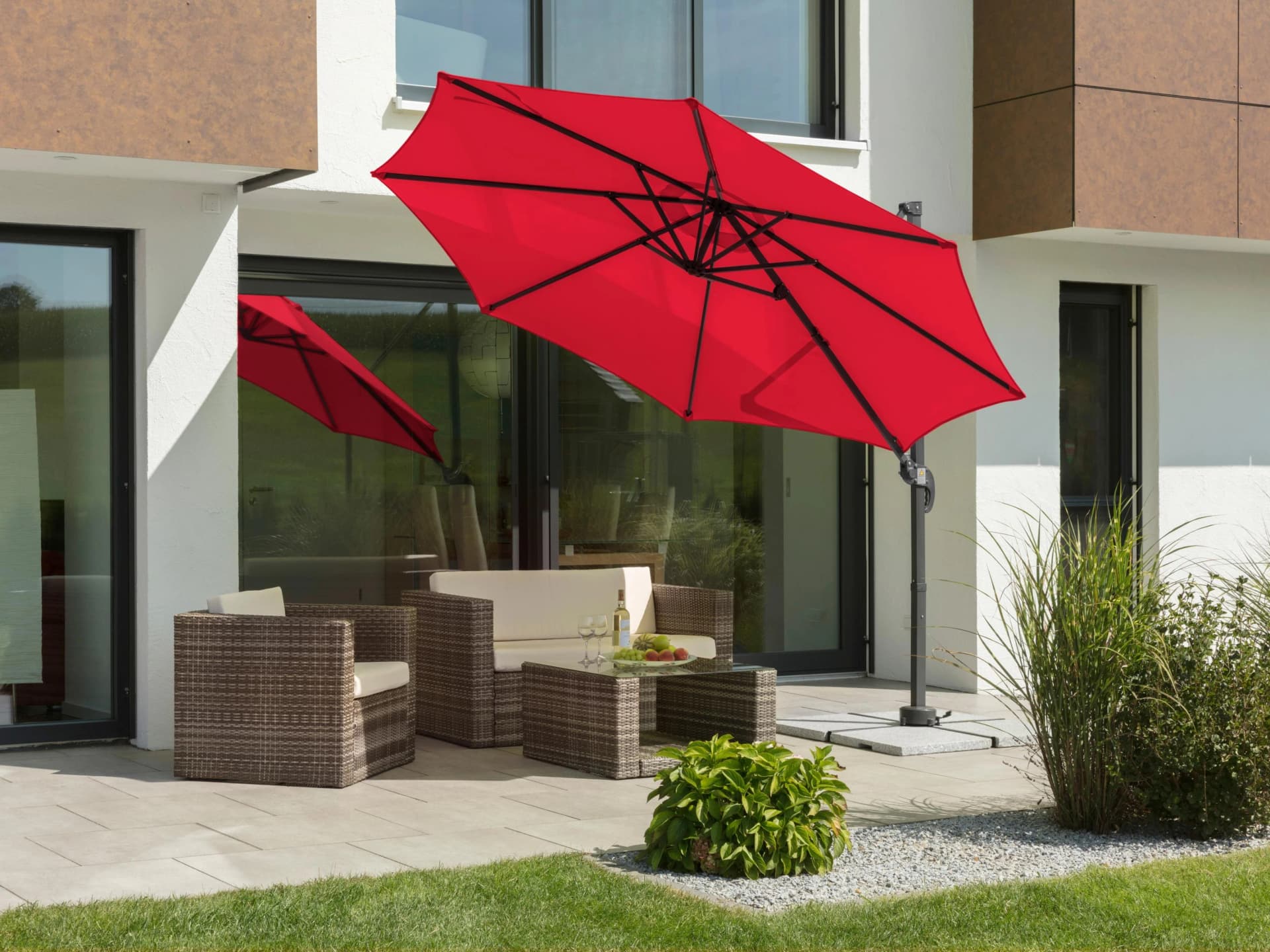 Ampelschirm Schneider Schirme Rhodos Junior Rot Polyester 300 cm - Bild 2