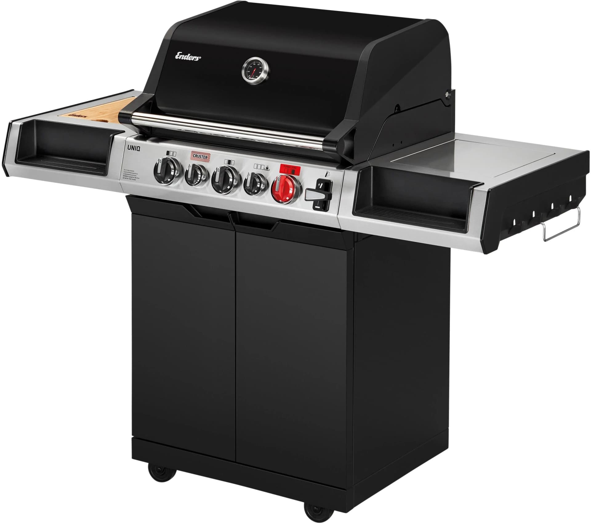 Gasgrill ENDERS UNIQ 3 IK CRUSTER Schwarz 800°C Infrarot-Oberhitze