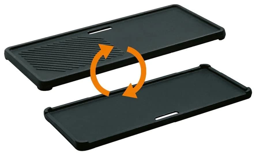 Enders Grillplatte Gusseisen Schwarz 43x21 cm