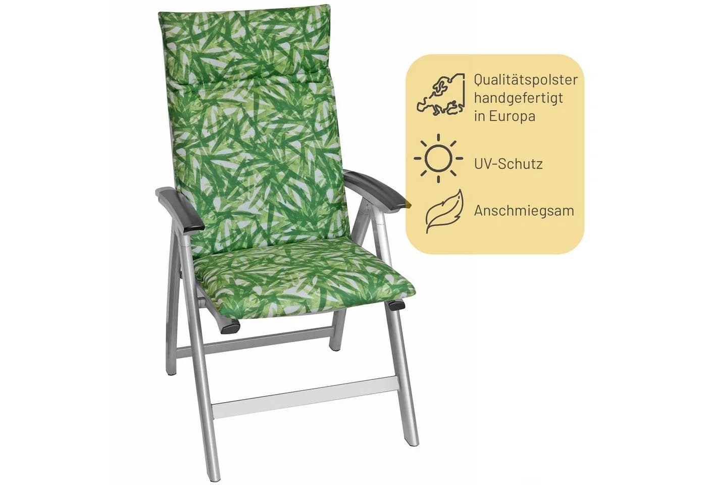 KETTLER Hochlehnerauflage Palmenmotiv Grün Gartenstuhl