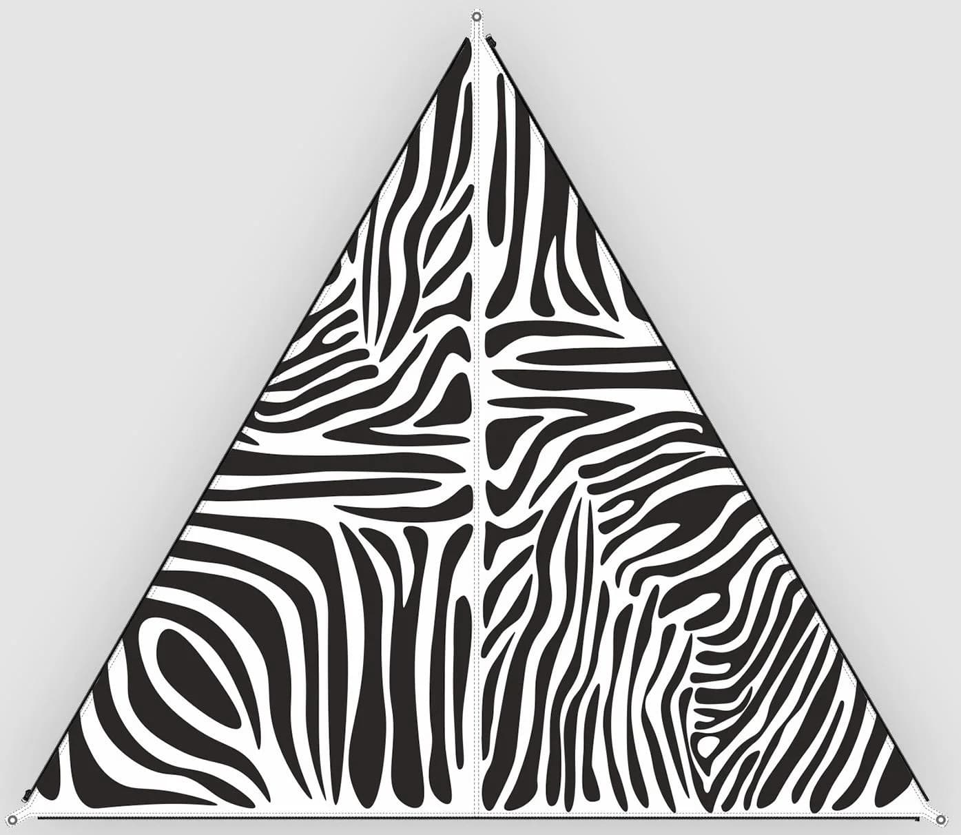 BENT Sonnensegel TC-Zip-Canvas Single Schwarz-Weiß