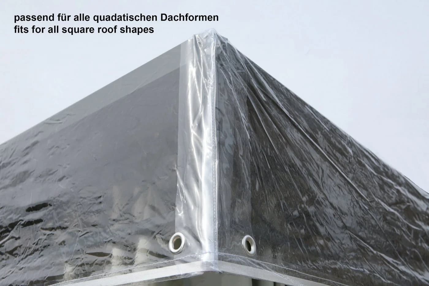 Grasekamp Pavillon Schutzhülle Transparent 3x3m PVC - Bild 4