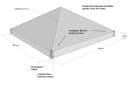 Grasekamp Pavillon Schutzhülle Transparent 3x3m PVC Bild 5