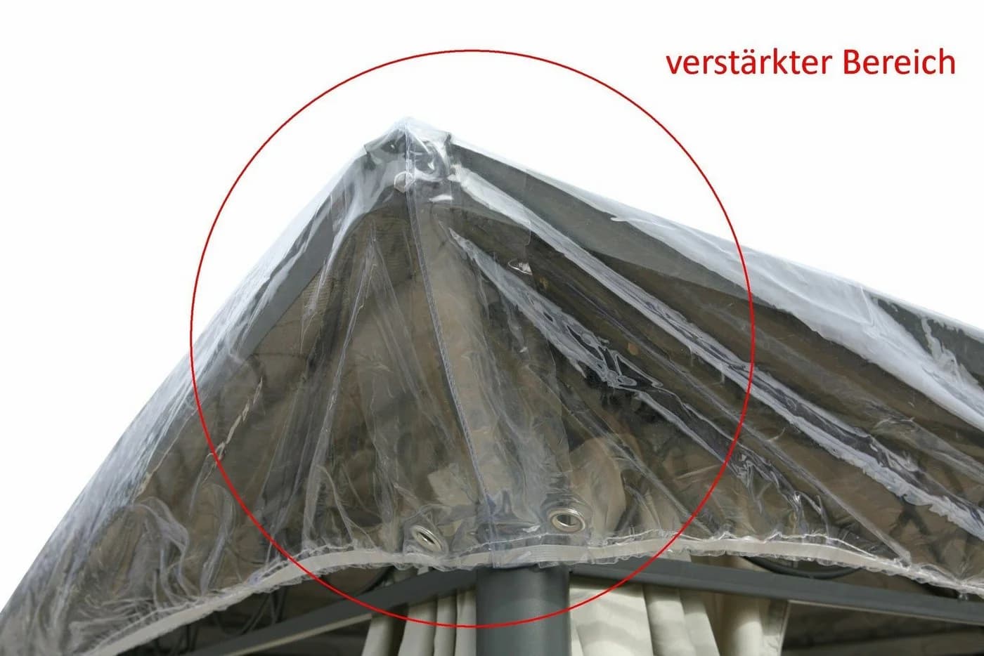 Grasekamp Pavillon Schutzhülle 3x4m Transparent PVC