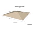 Grasekamp Pavillon Ersatzdach Beige Antik- und Klassikpavillon 3x3m Bild 3