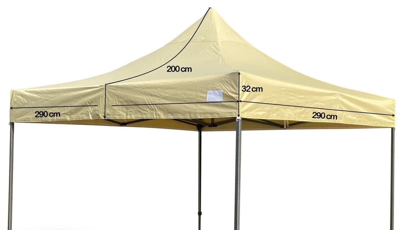 Grasekamp Pavillon Ersatzdach Faltpavillon 3x3 Meter Beige