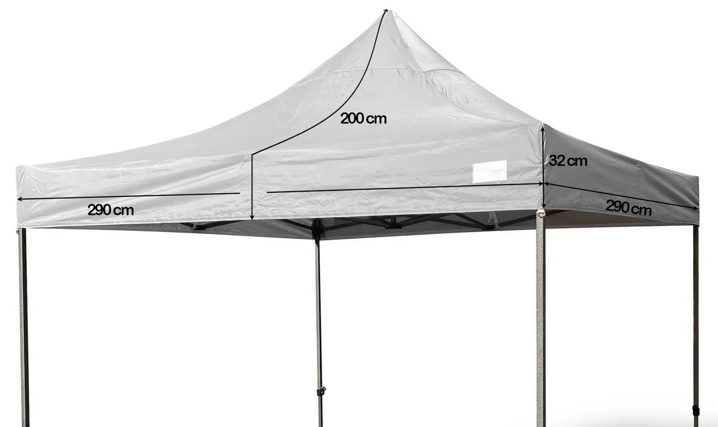Grasekamp Ersatzdach für Faltpavillon Modena 3x3m Grau