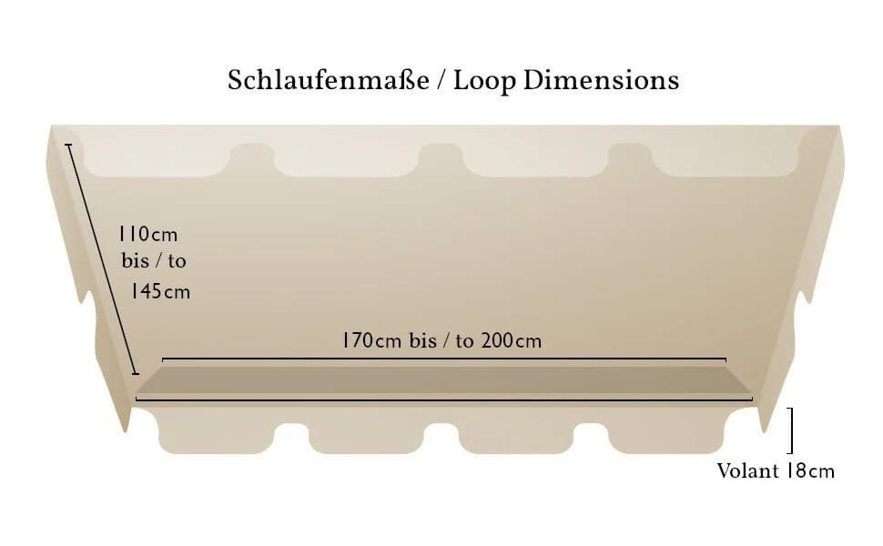 Grasekamp Ersatzdach Hollywoodschaukel Beige Universal