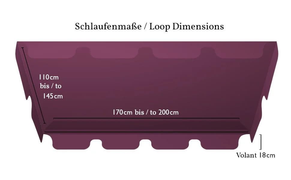 Grasekamp Ersatzdach Hollywoodschaukel Bordeaux