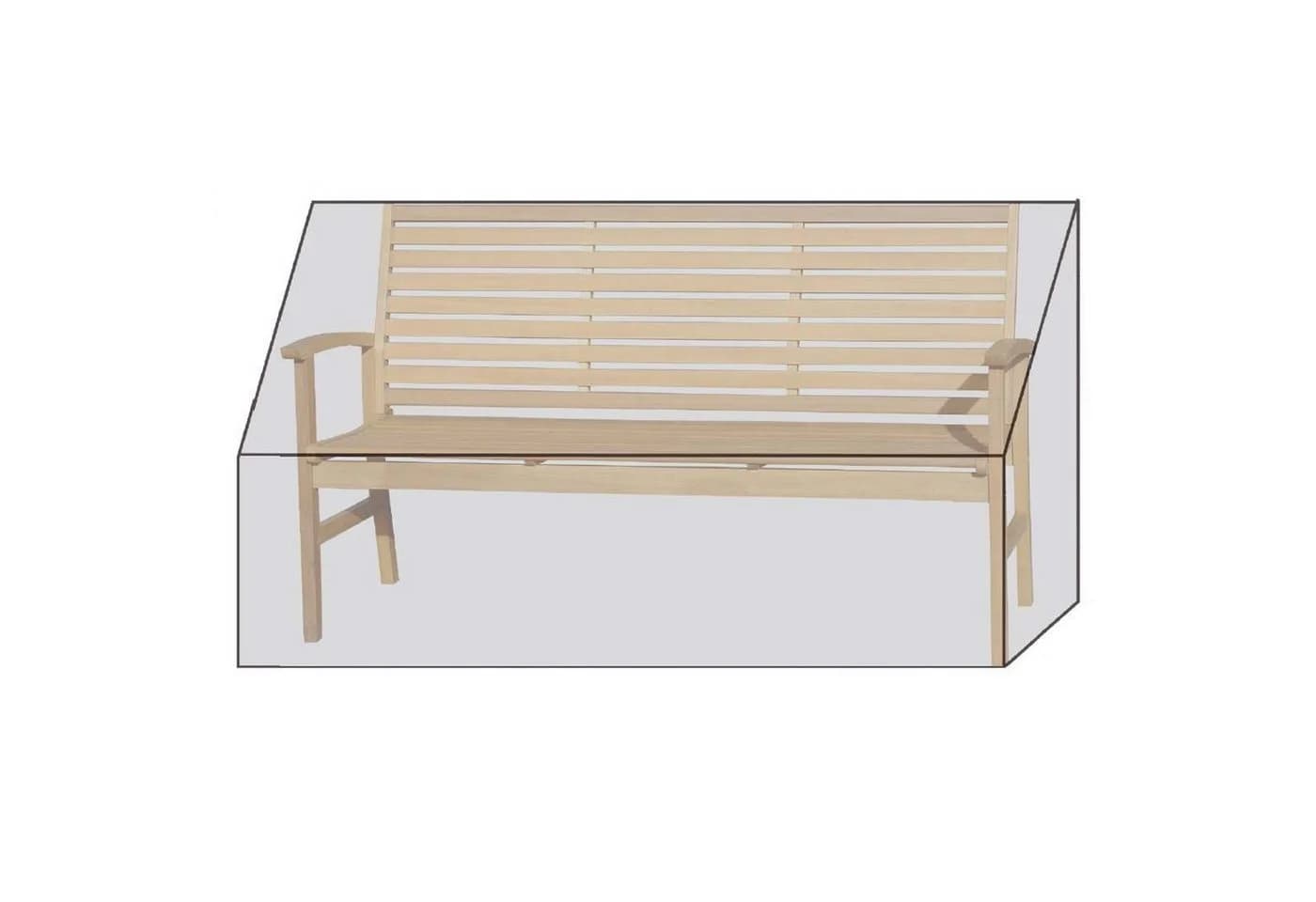 Grasekamp Gartenbankhülle Black Premium 200x70x85cm - Bild 2