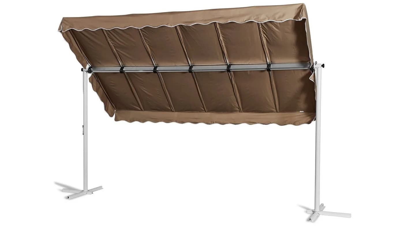 Grasekamp Standmarkise Dubai Taupe Aluminium - Bild 3