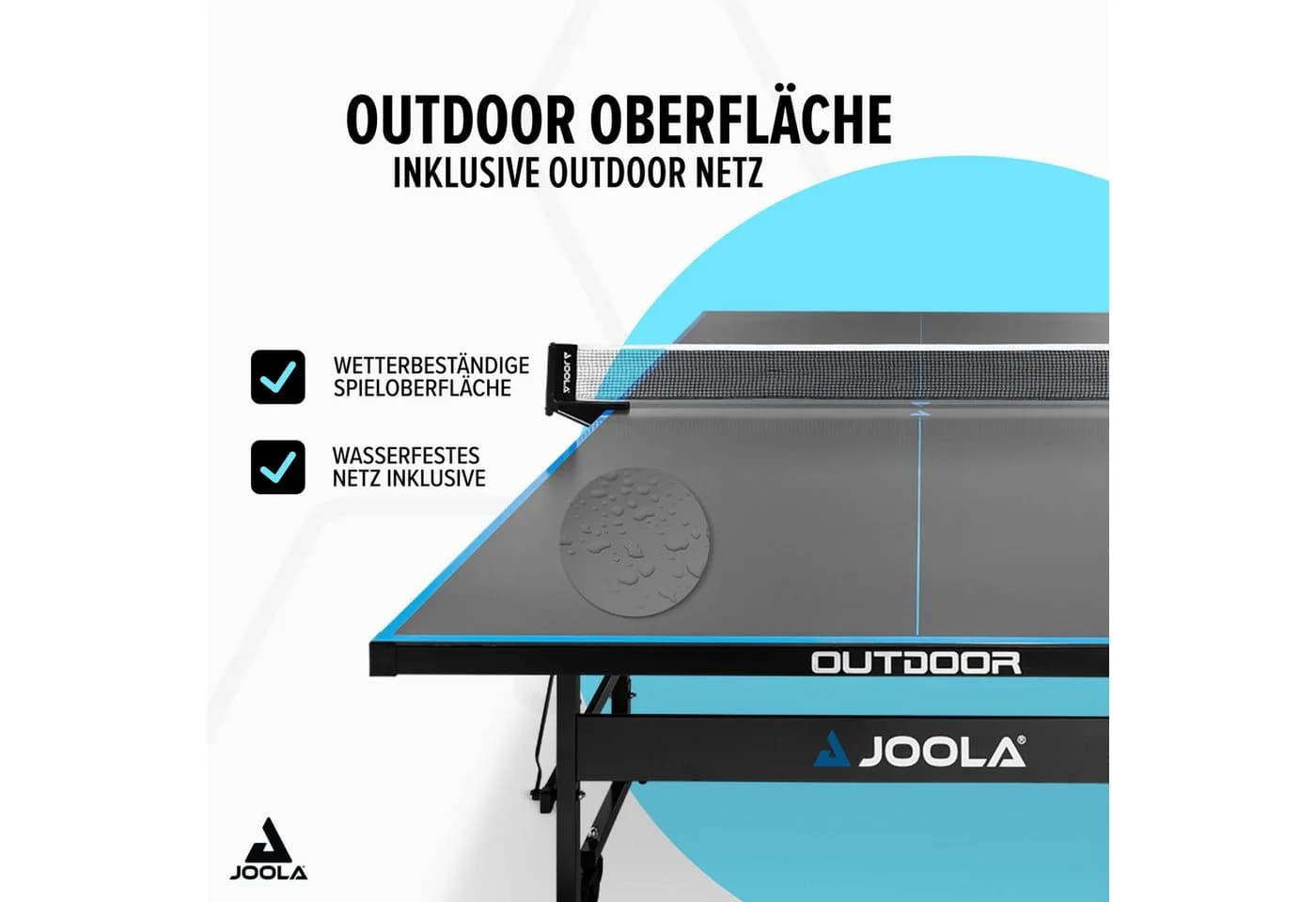 JOOLA Outdoor J200A Tischtennisplatte Schwarz Wetterfest - Bild 4