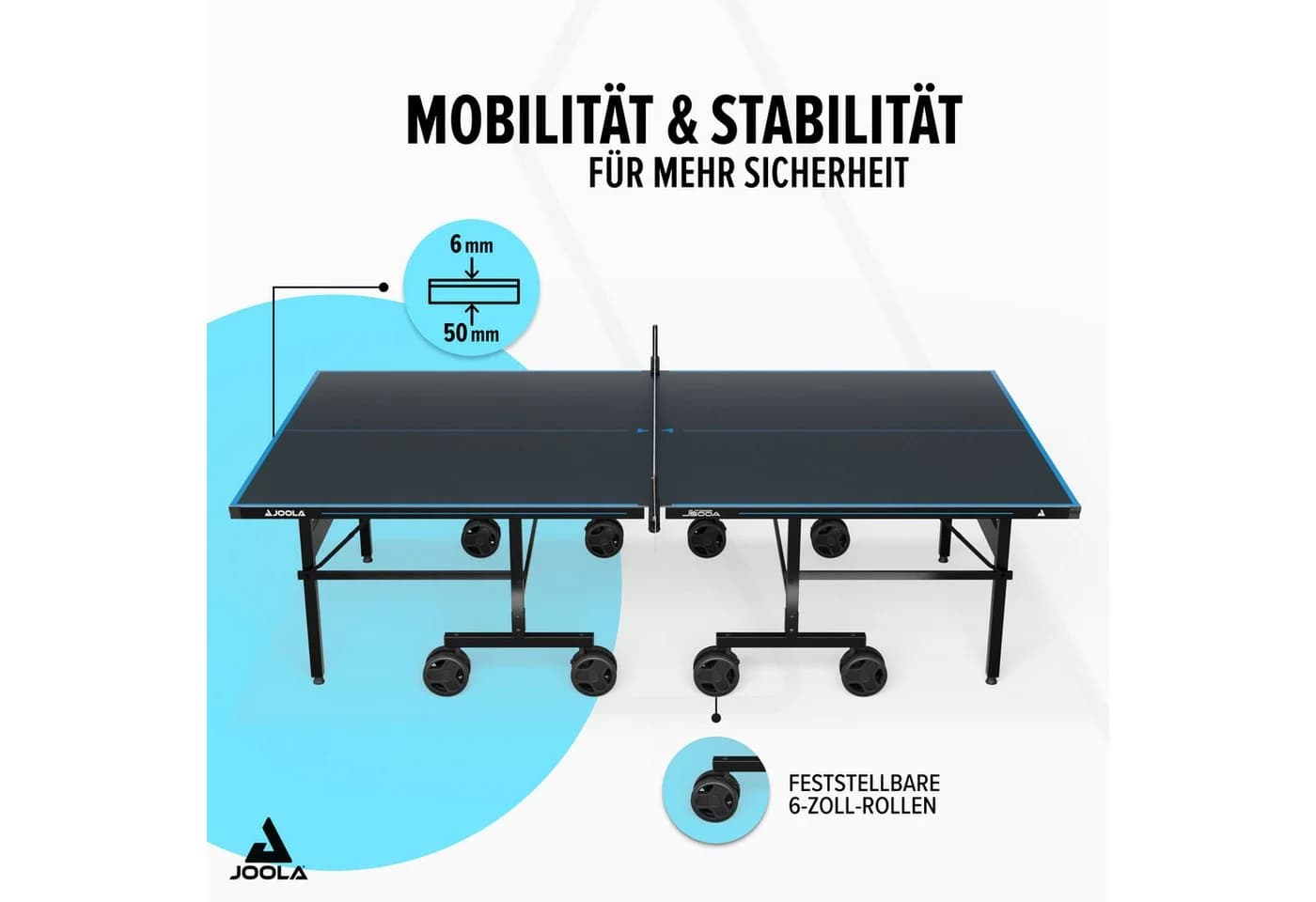 JOOLA Outdoor J500A Tischtennisplatte Schwarz Wetterfest - Bild 4