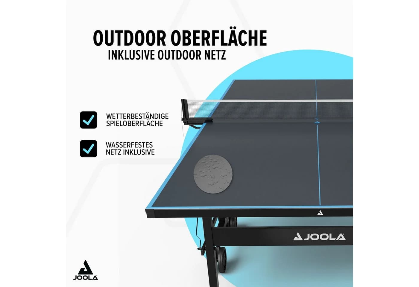 JOOLA Outdoor J500A Tischtennisplatte Schwarz Wetterfest - Bild 5