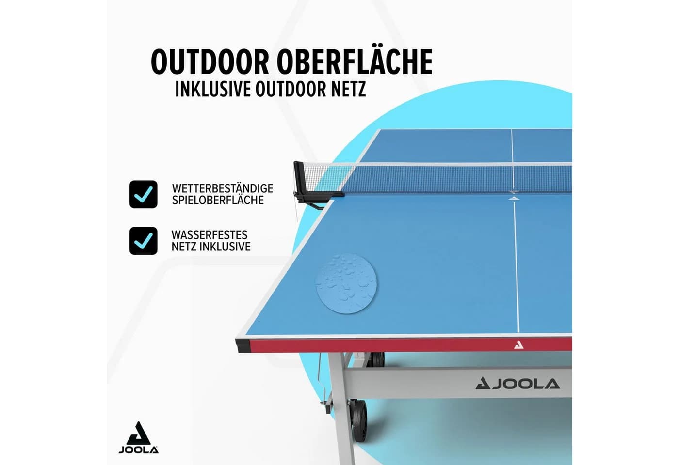 JOOLA Tischtennisplatte Aluterna Outdoor 6mm Aluminium Blau Wetterfest - Bild 4