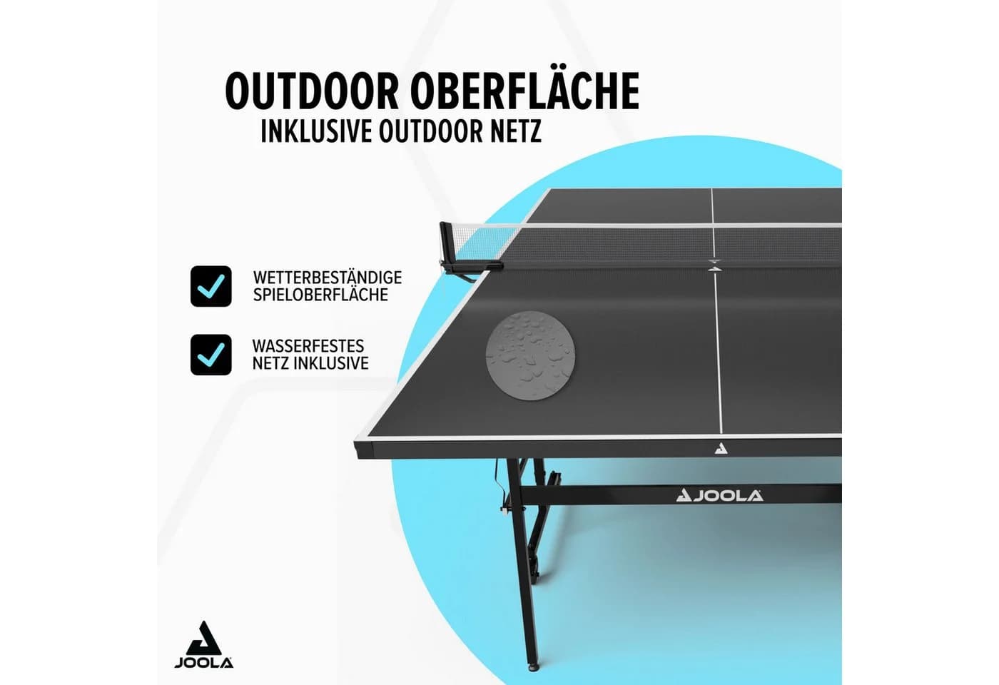 JOOLA Outdoor Nova 100A Tischtennisplatte Schwarz-Rot Wetterfest - Bild 4