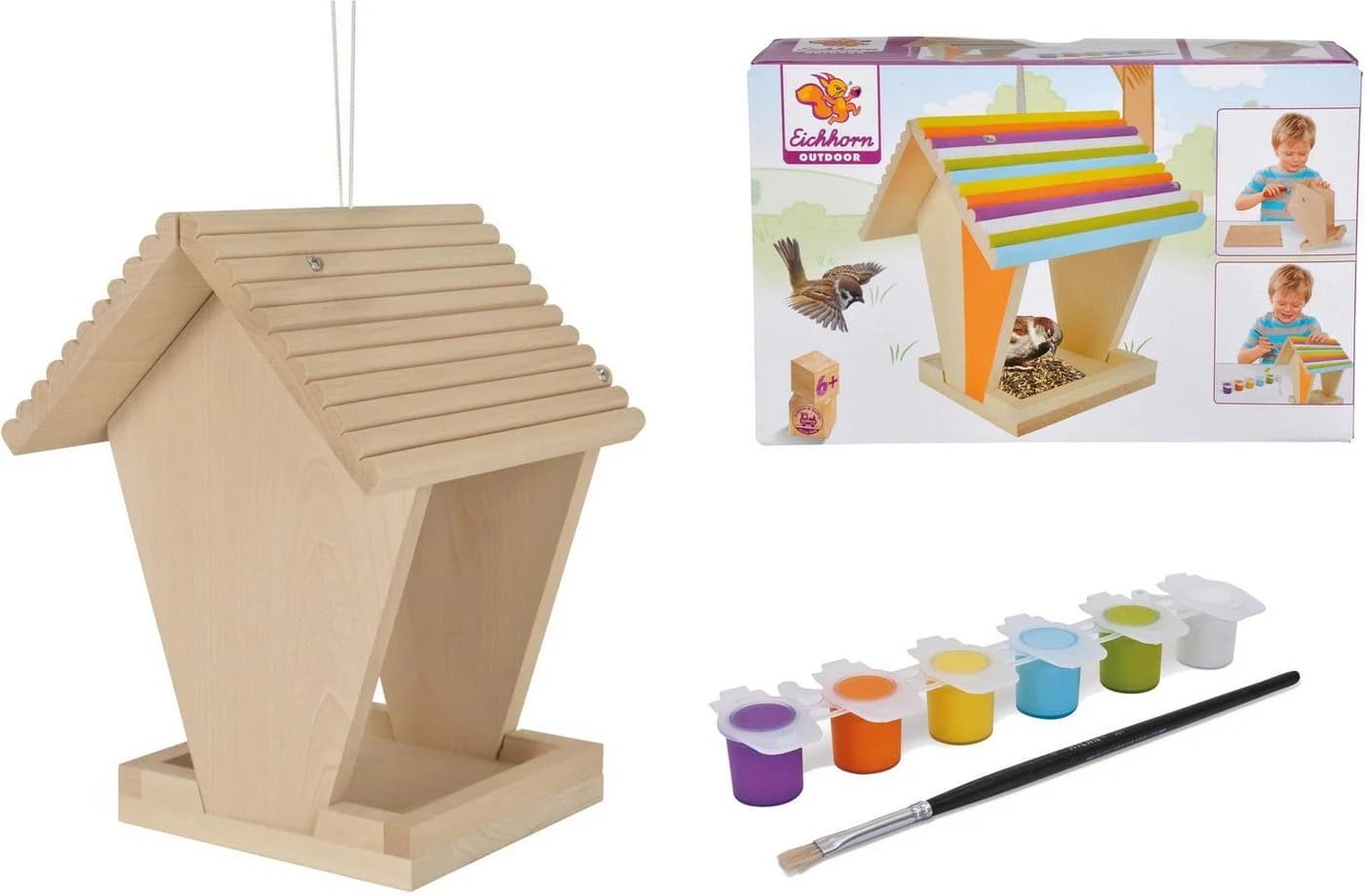 Eichhorn Kreativset Outdoor Futterhaus Beige Natur Bastelset - Bild 2