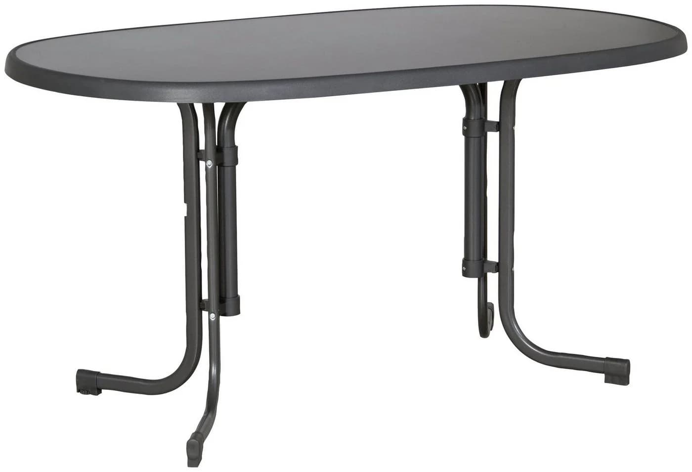 Sieger Gartentisch Oval Anthrazit/Metallfarben Stahl