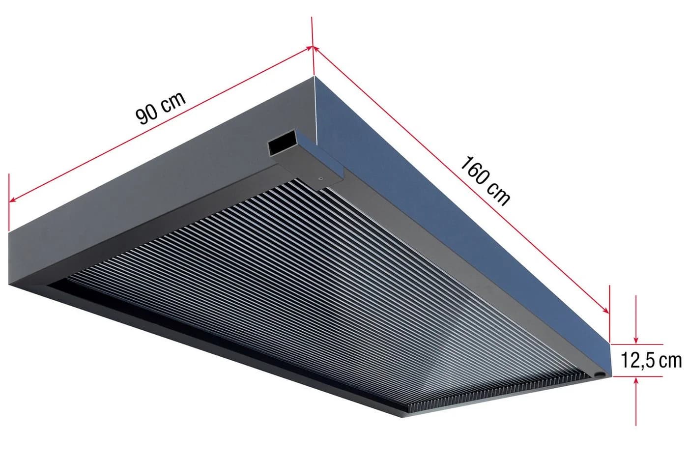Starhome Rechteckvordach 3D-Line Design 160 und 200 Haustürvordach Anthrazit Aluminium - Bild 4