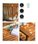 Dehner Gartenbank Heart 2- oder 3-Sitzer Braun Akazienholz Landhausstil Bild 1