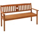 Dehner Gartenbank Heart 2- oder 3-Sitzer Braun Akazienholz Landhausstil Bild 2