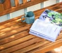 Dehner Gartenbank Heart 2- oder 3-Sitzer Braun Akazienholz Landhausstil Bild 5