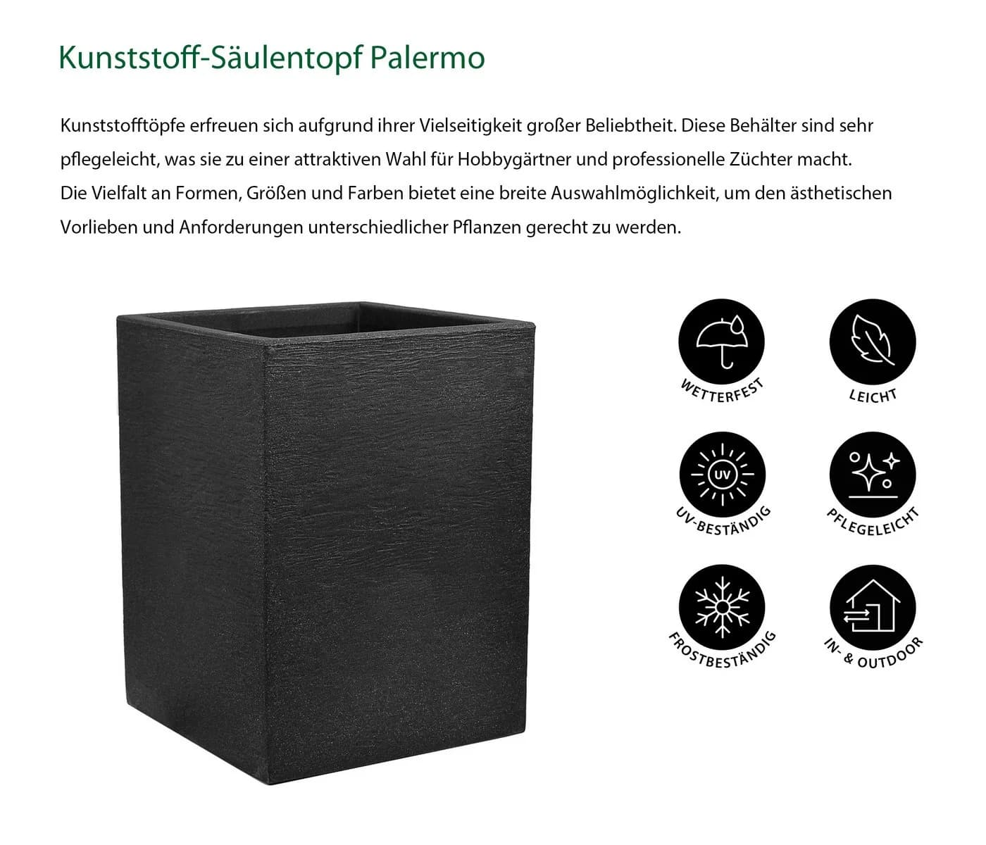 Dehner Blumentopf Pflanzsäule Palermo Kunststoff