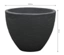 Dehner Blumentopf Stone Grau Kunststoff Naturstein-Optik Bild 3
