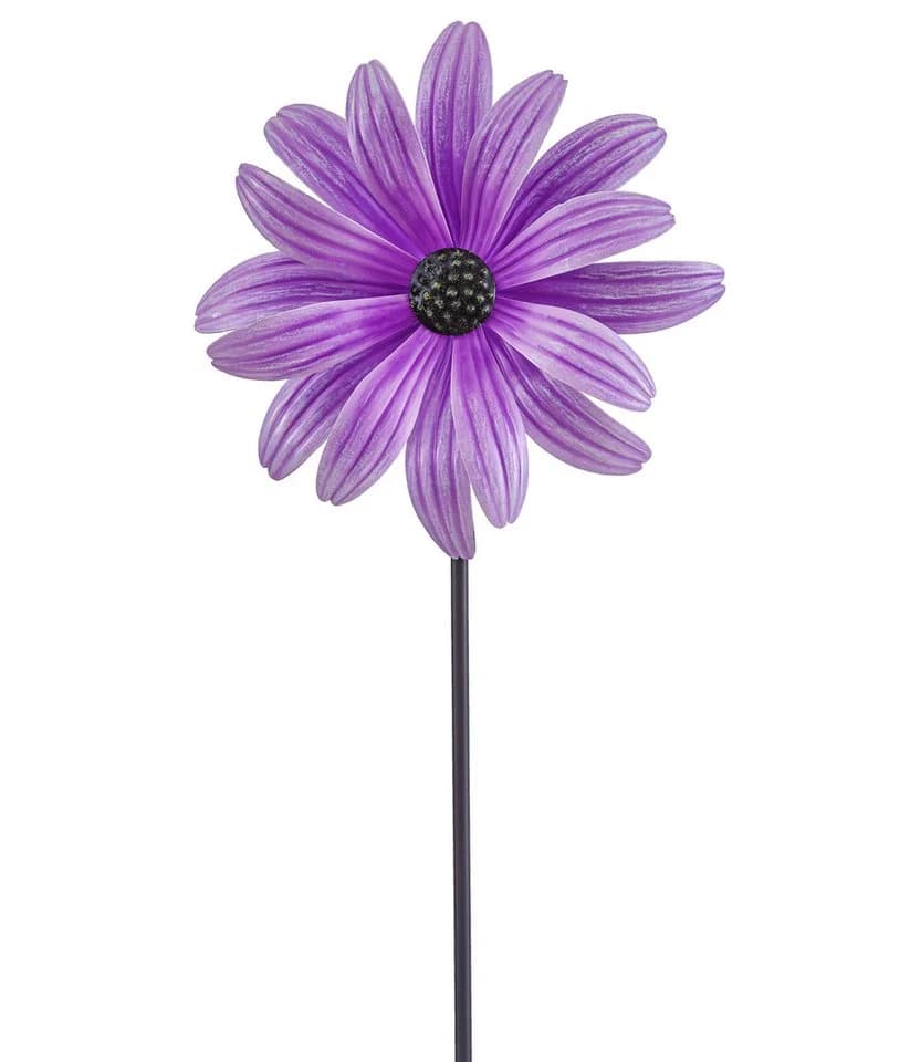 Dehner Gartenstecker Blume Lila mit Windspiel - Bild 2