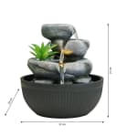 Dehner Zimmerbrunnen Lono, Polyresin, Grau/Schwarz, LED-Beleuchtung Bild 1