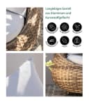 Dehner Gartenlounge-Set Sofa Tulum 3-Sitzer Modern Braun Bild 1