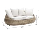 Dehner Gartenlounge-Set Sofa Tulum 3-Sitzer Modern Braun Bild 5